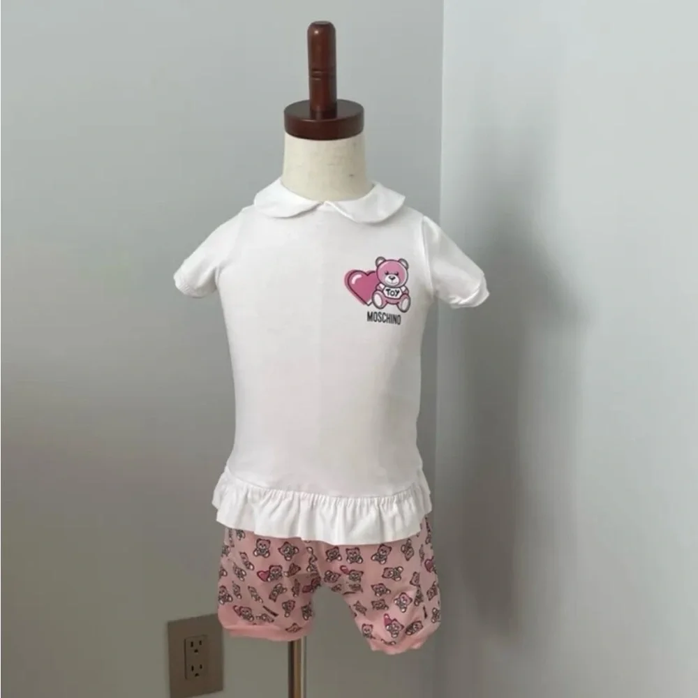 MOSCHINO BABY GIRL TEDDY-BEAR TWO PIECE SET